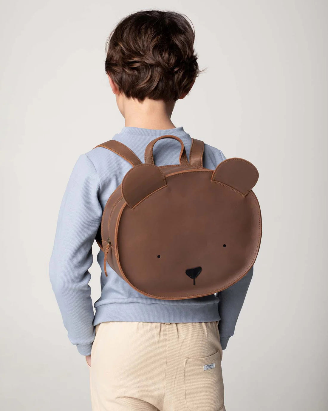 Umi Schoolbag | Bear | Cognac Classic Leather