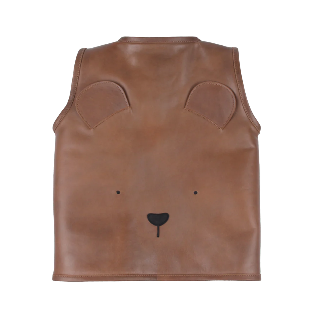 Noa Gilet | Bear | Cognac Classic Leather 5-6y